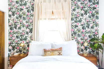 Rad Bromeliad Wallpaper - White