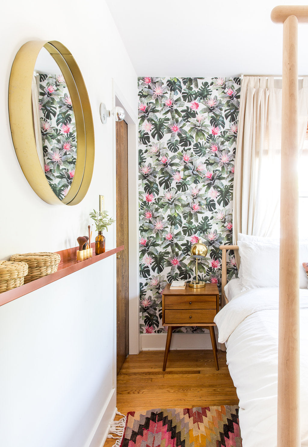 Rad Bromeliad Wallpaper - White