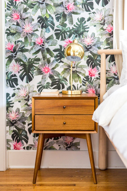 Rad Bromeliad Wallpaper - White