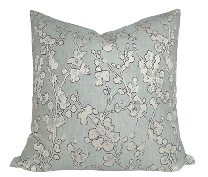 Aylin Floral Pillow in Eucalyptus
