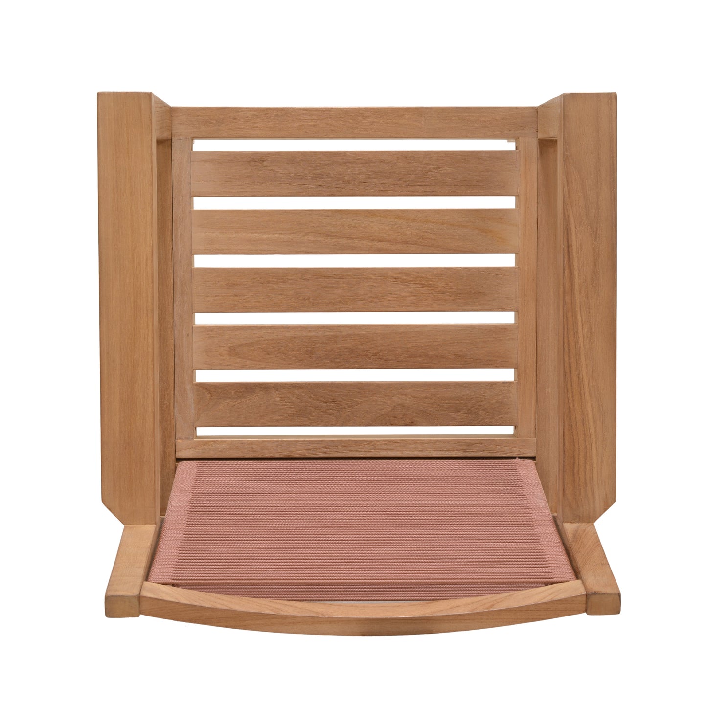 Agate Teak and Rope Armchair - Terracotta