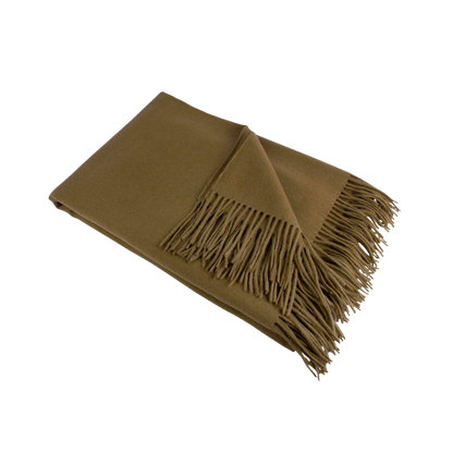 Amar Nut Camel Wool Throw Blanket