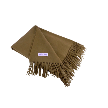Amar Nut Camel Wool Throw Blanket