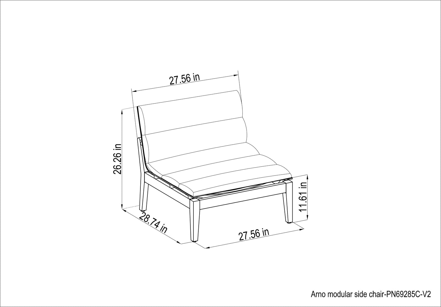 Arno Modular Side Chair - Set of 2