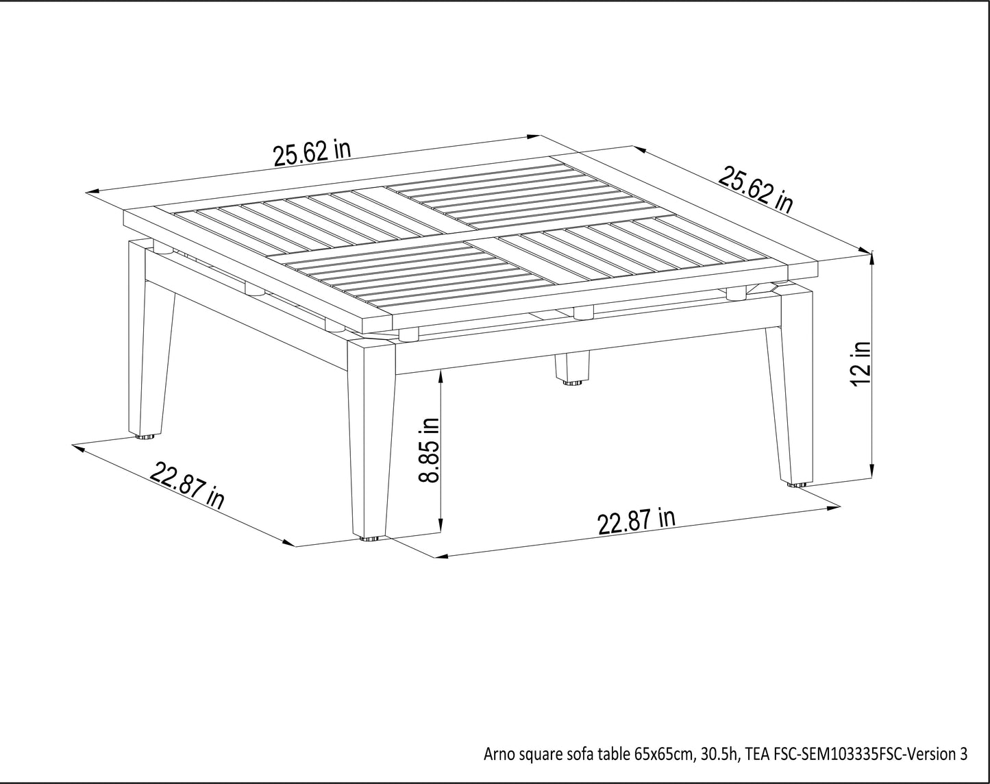 Arno 3pc Bistro Set - Light