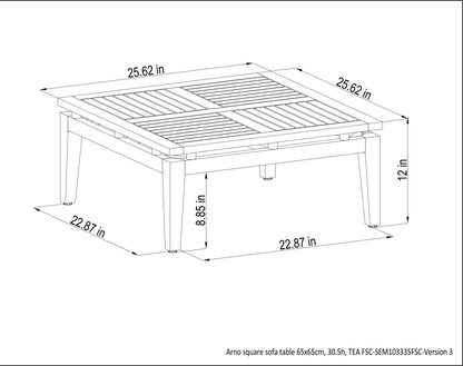 Arno 3pc Bistro Set - Light