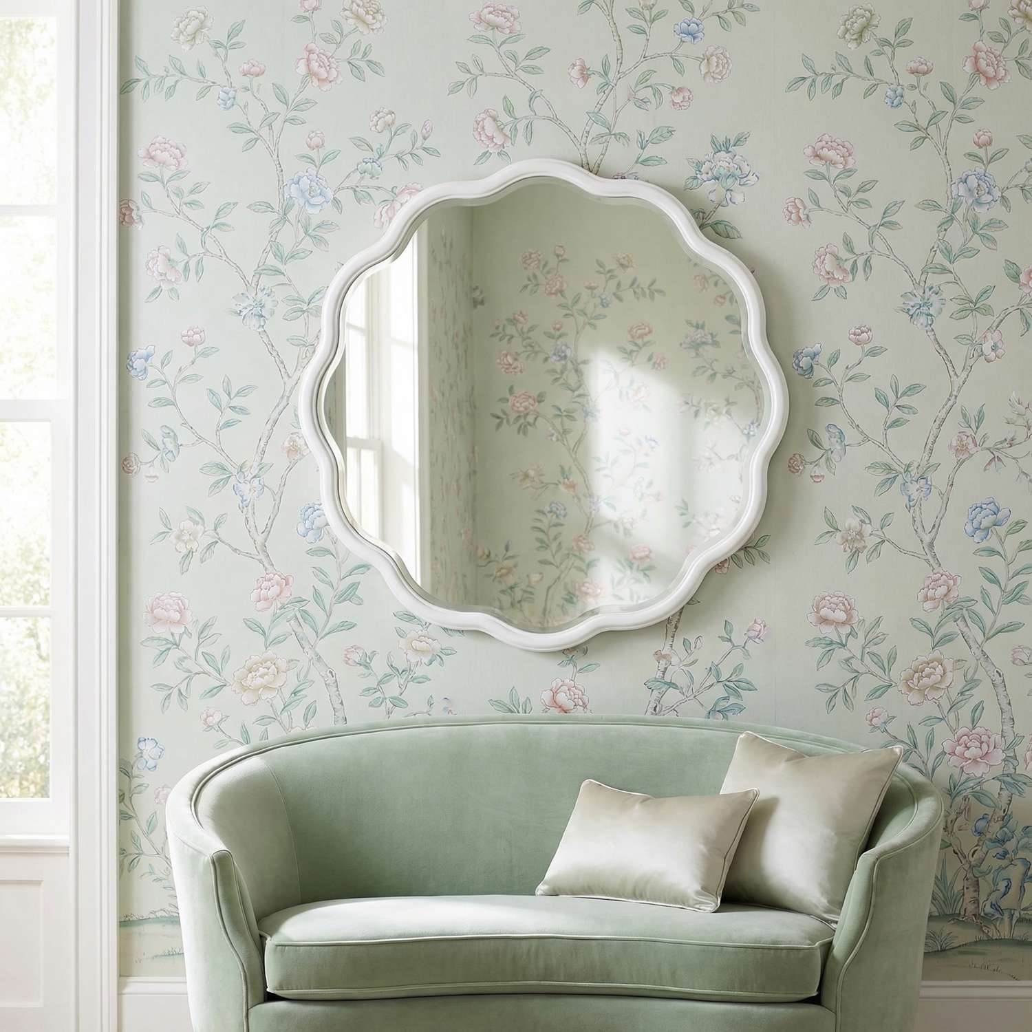 Azalea Wall Mirror - White - Main