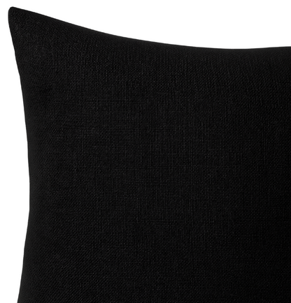 Dashes Print Mudcloth Pillow in Black