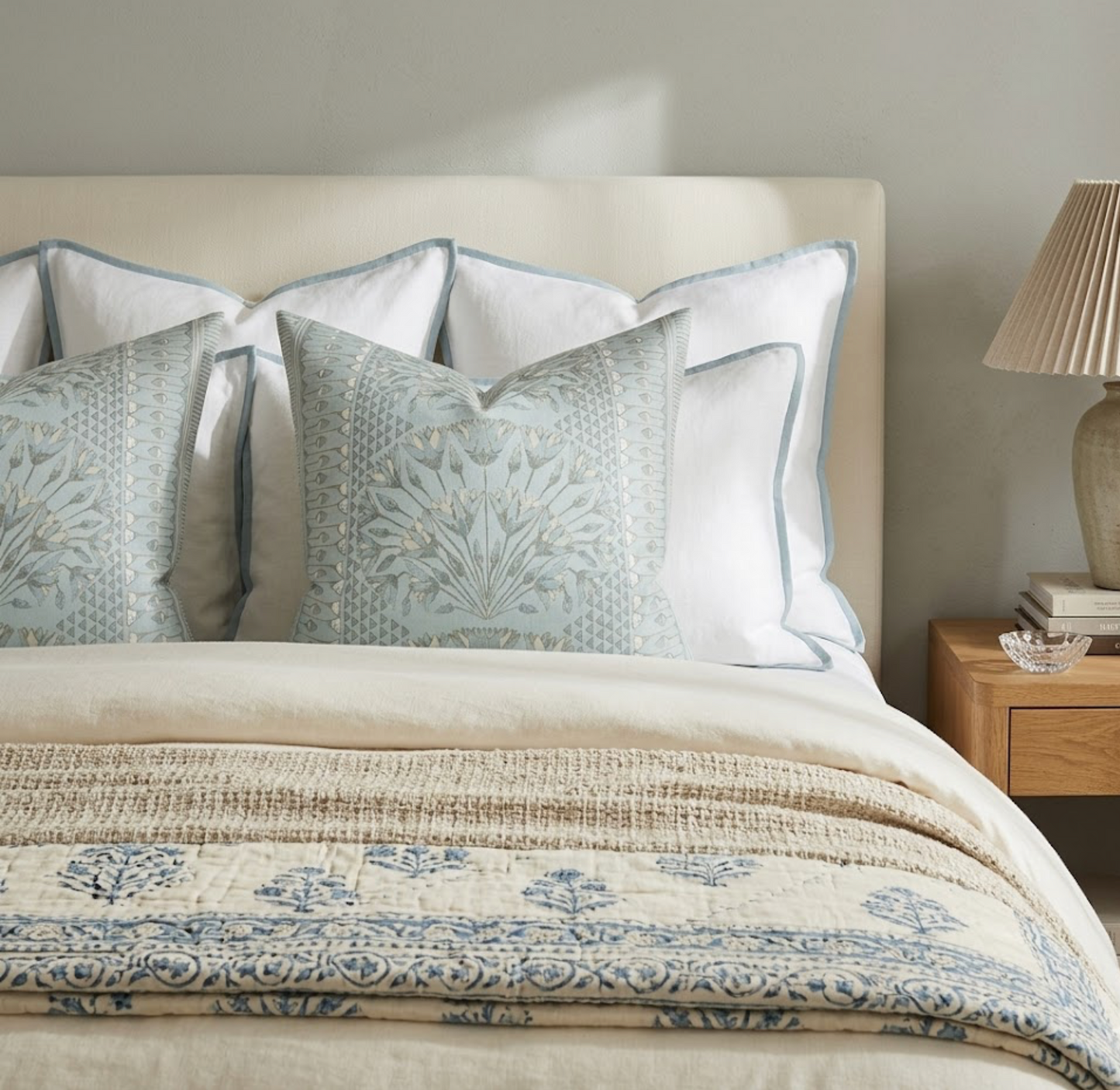 Cairo Pillow in Spa Blue