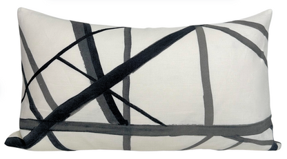 Channels Pillow in Ebony
