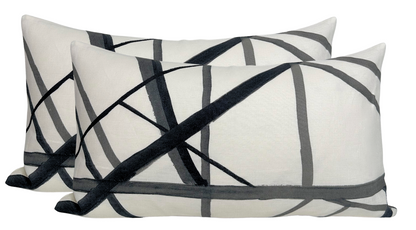 Channels Pillow in Ebony