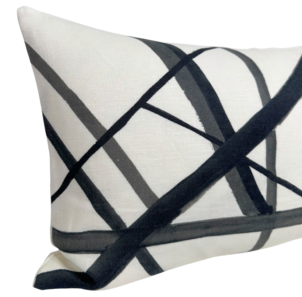 Channels Pillow in Ebony