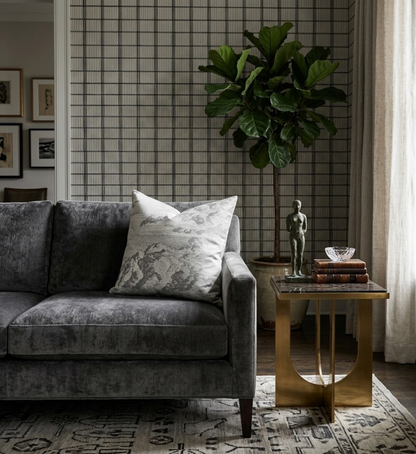 Cloud Toile Pillow in Fog Grey