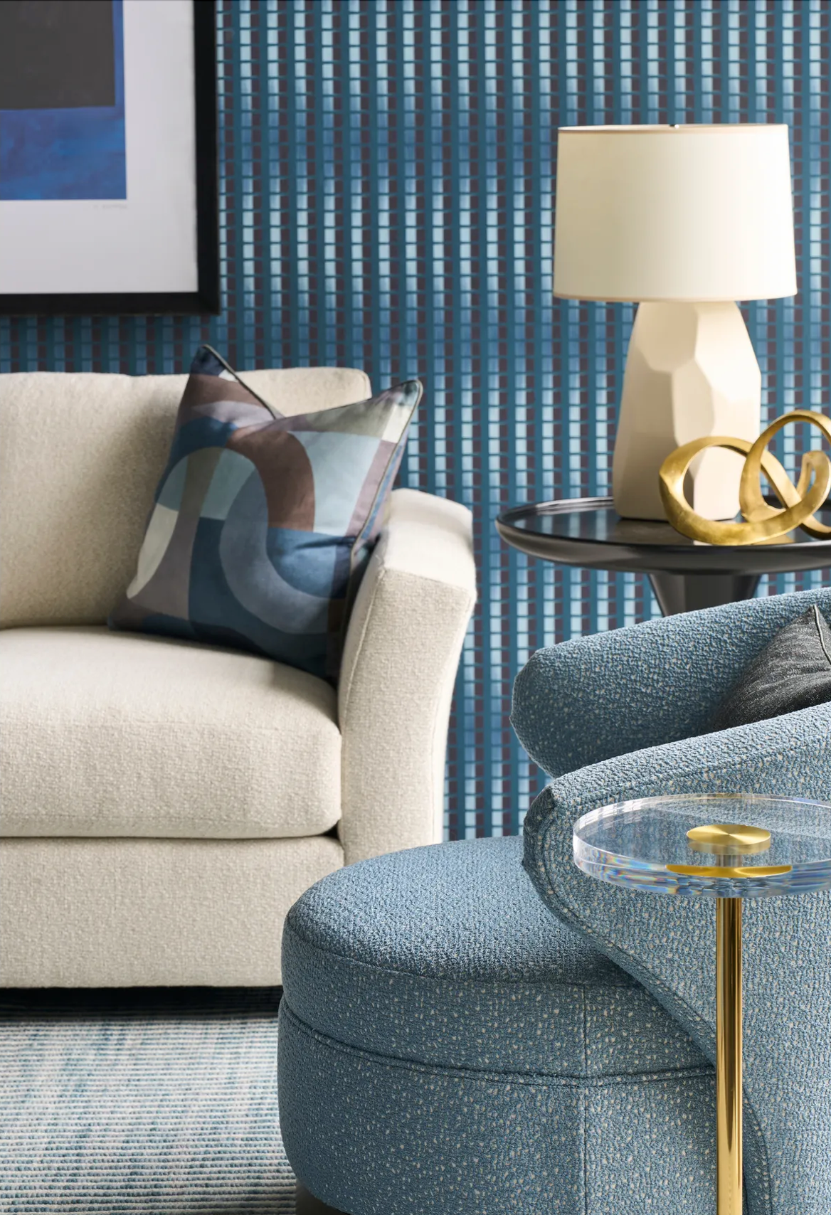 Colonnade Pillow in Indigo