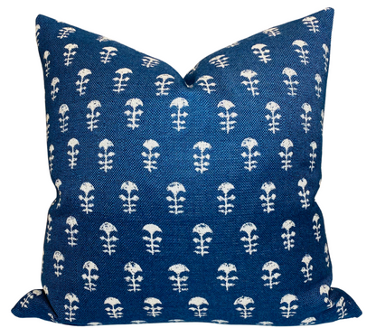 Yukka Woven Pillow in Atlantic Blue