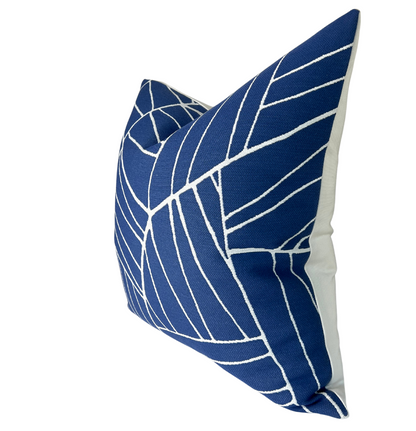 Jordan Woven Pillow in Royal Blue