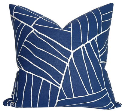 Jordan Woven Pillow in Royal Blue