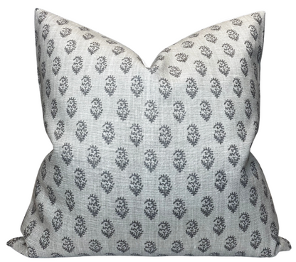 Rajmata Tonal Pillow in Ash Grey