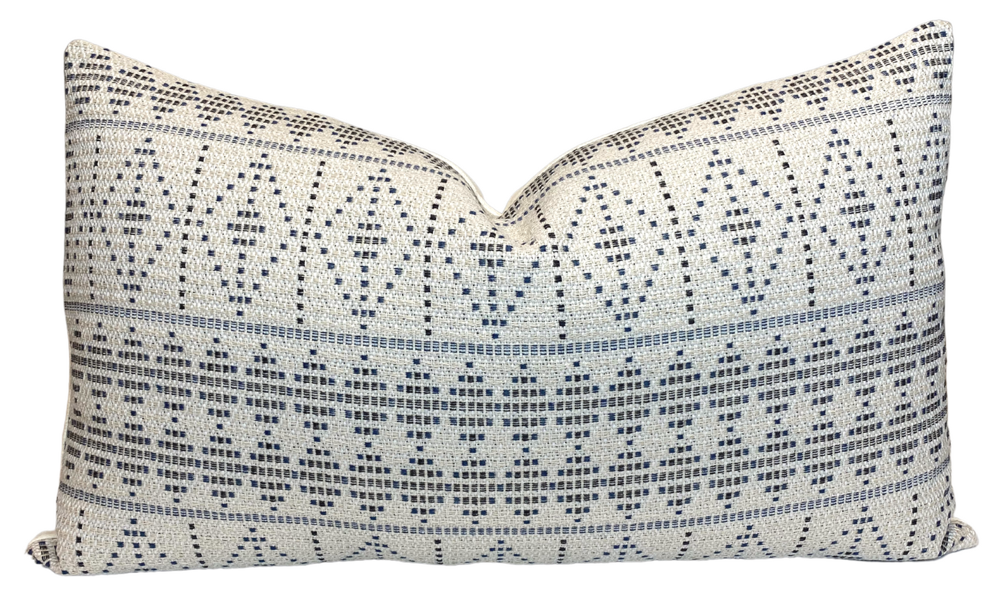 Souk Pillow in Onyx Indigo, Indoor Outdoor Pillows