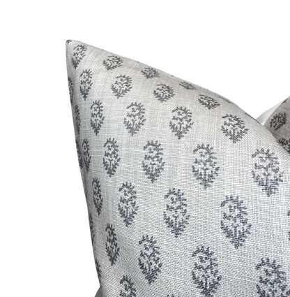 Rajmata Tonal Pillow in Ash Grey