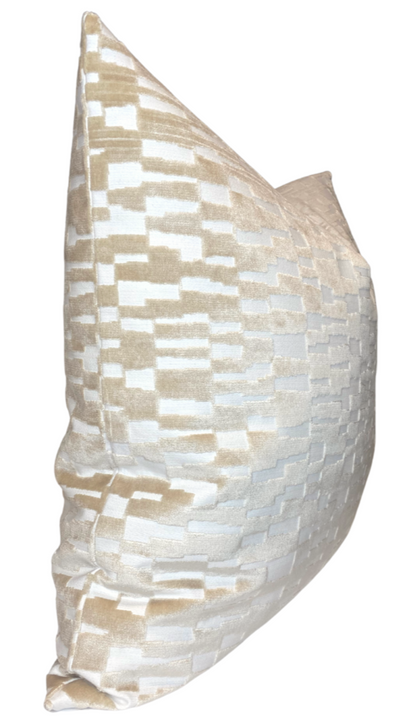 Mod Velvet Pillow in Tan Brown