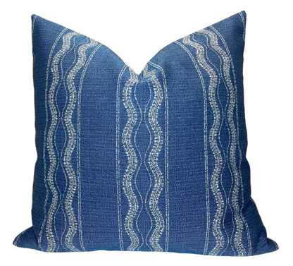 Zanzibar Outdoor Pillow in Lapis Blue, Indoor/Outdoor Pillows