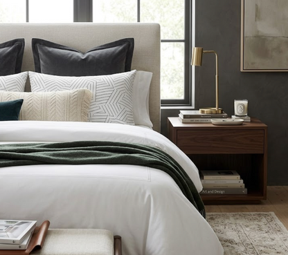 Deconstructed Stripe Pillow in Black, Linen Pillows