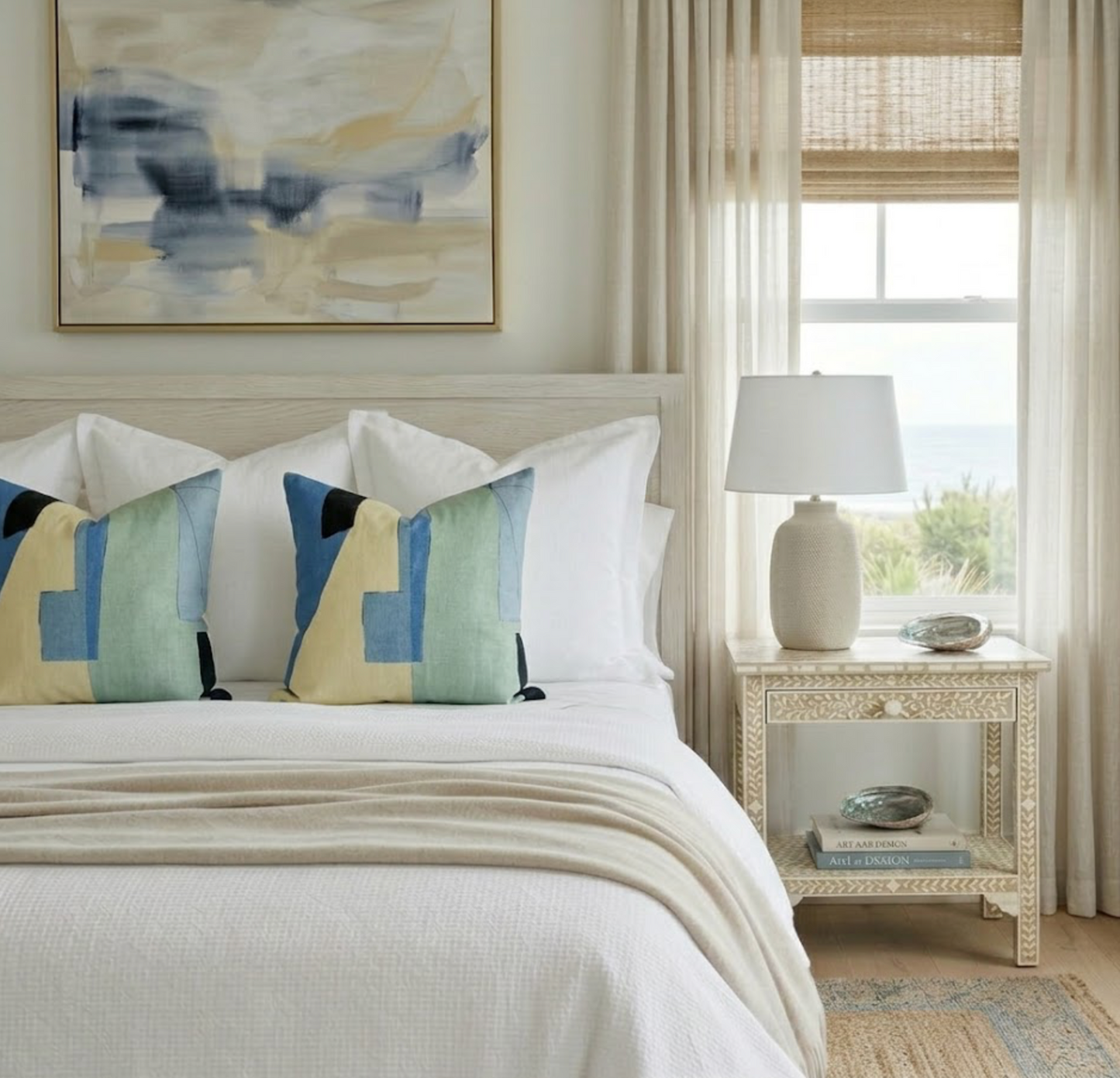 District Pillow in Cobalt