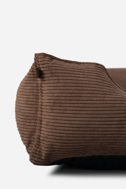 Brown Fancy Corduroy Sleeper Pet Bed
