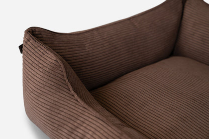 Brown Fancy Corduroy Sleeper Pet Bed