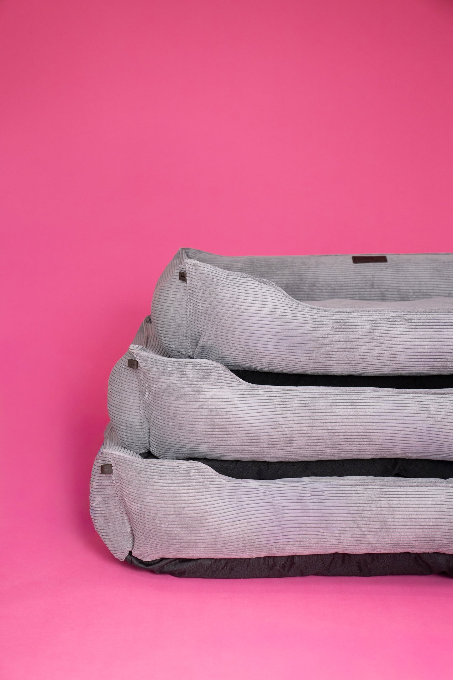 Gray Fancy Corduroy Sleeper Pet Bed
