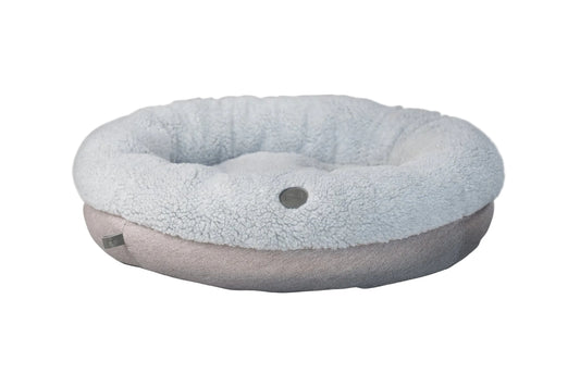 Furry Gray Donut Pet Bed