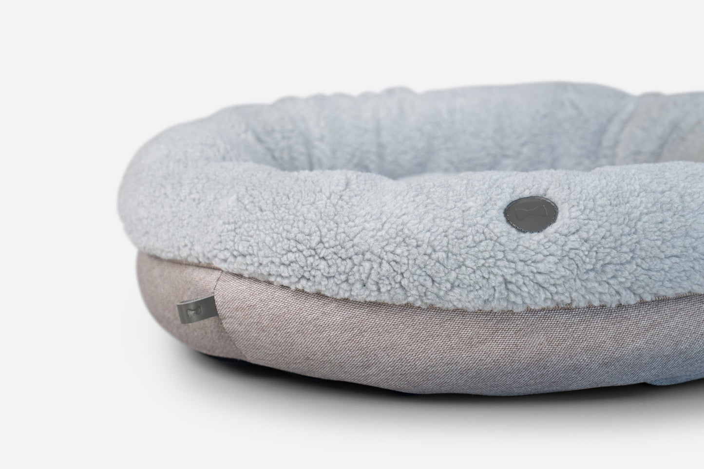 Furry Gray Donut Pet Bed