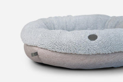 Furry Gray Donut Pet Bed