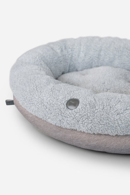 Furry Gray Donut Pet Bed