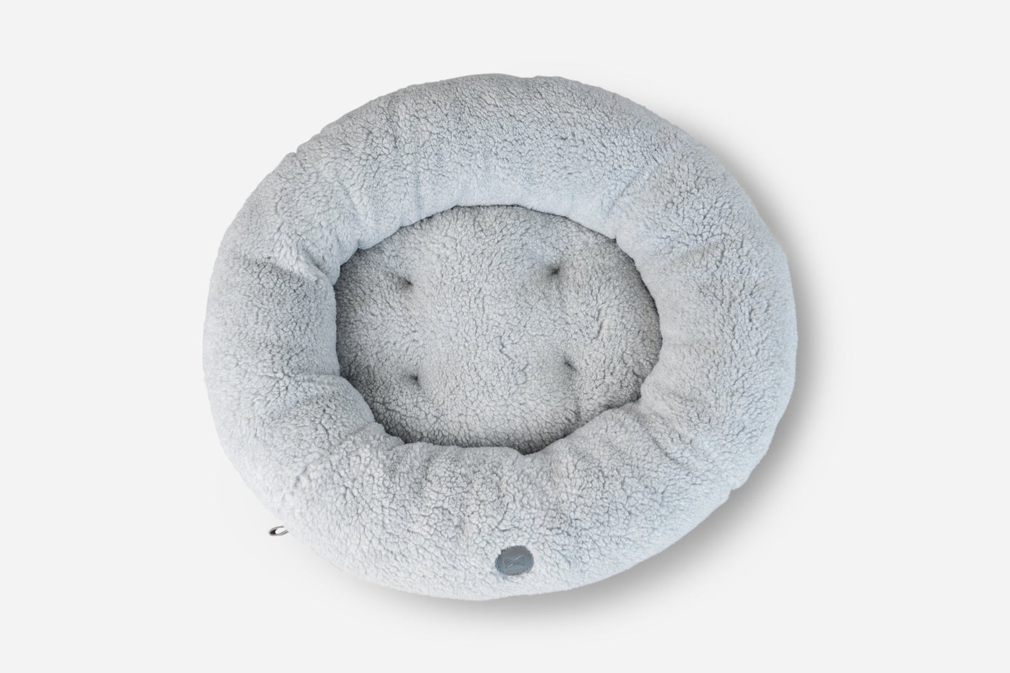 Furry Gray Donut Pet Bed