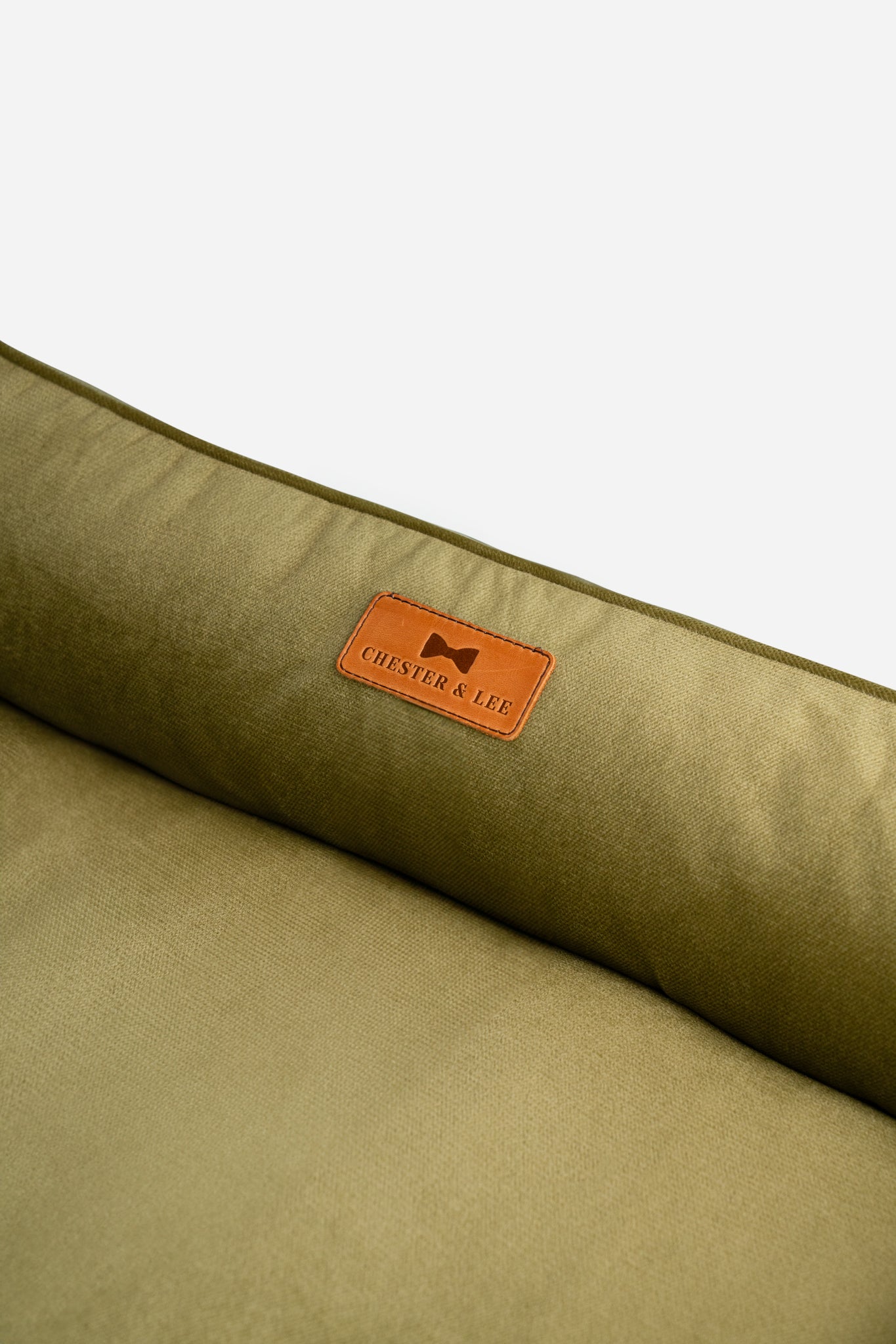 Olive Vibrant Velvet Sleeper Pet Bed