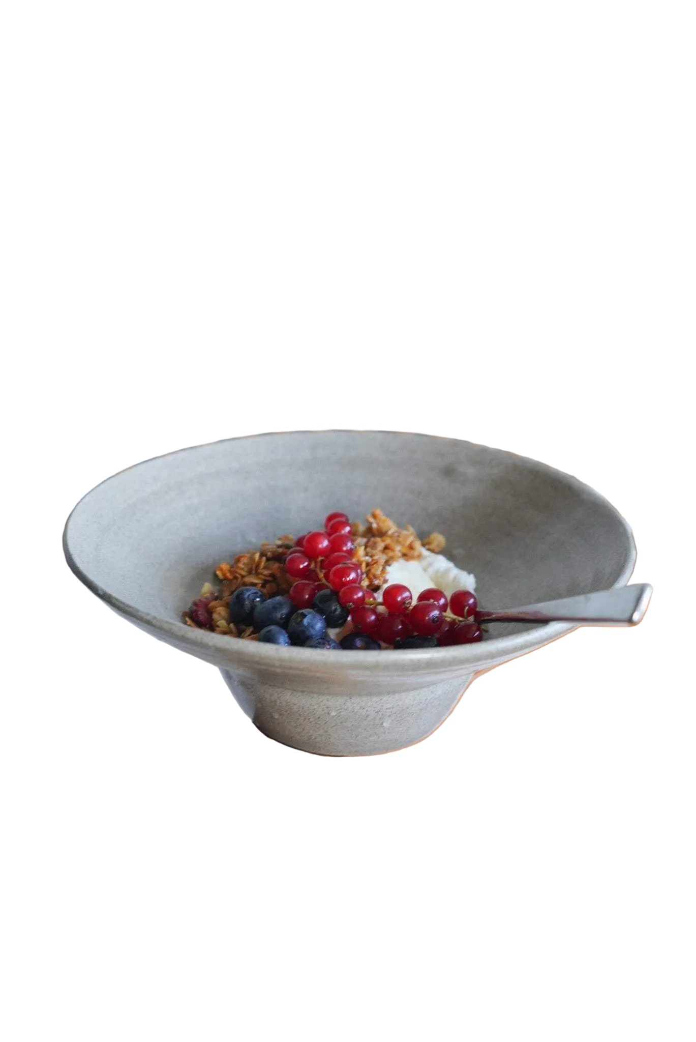 Handmade Stoneware Straw Hat Shape Plates "Concrete"