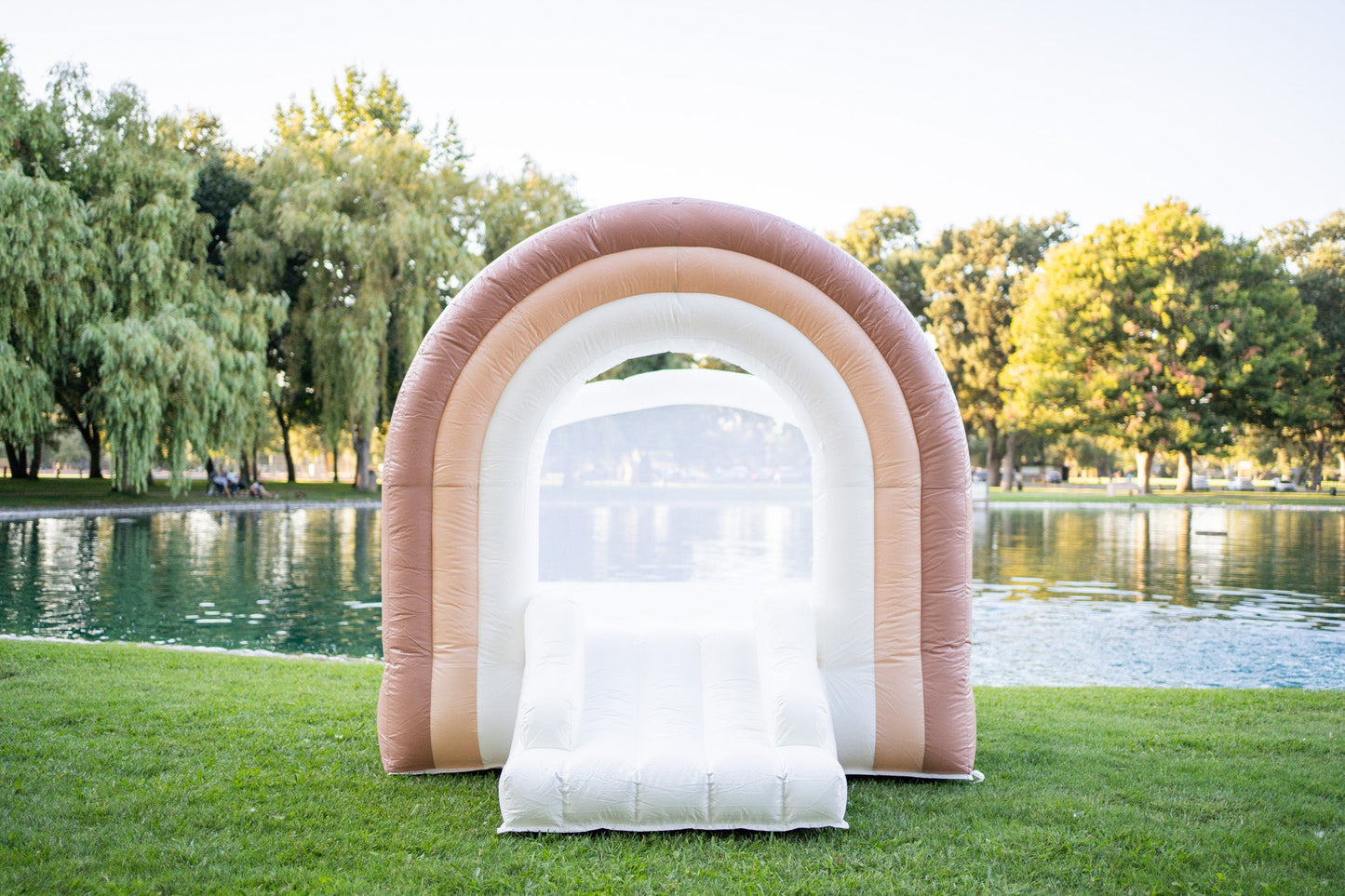 Mini Boho Bounce House - Beige Rainbow