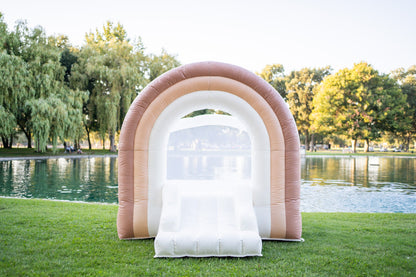 Mini Boho Bounce House - Beige Rainbow