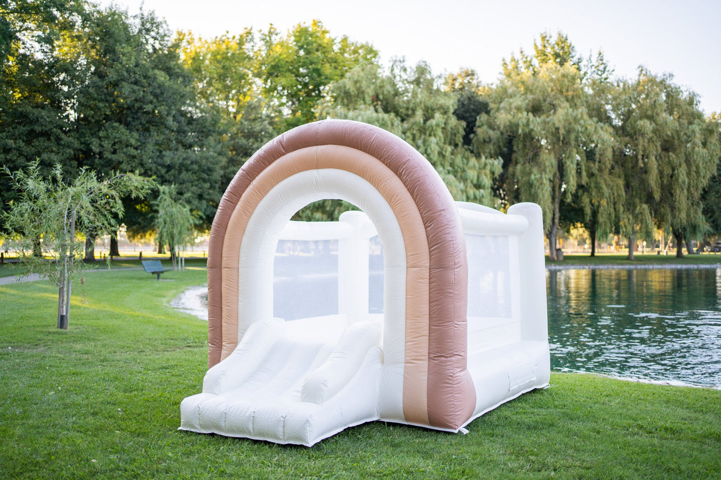 Mini Boho Bounce House - Beige Rainbow