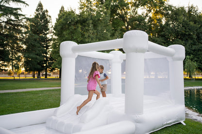 Mini Marcos Bounce House w/ Ball Pit Combo - White