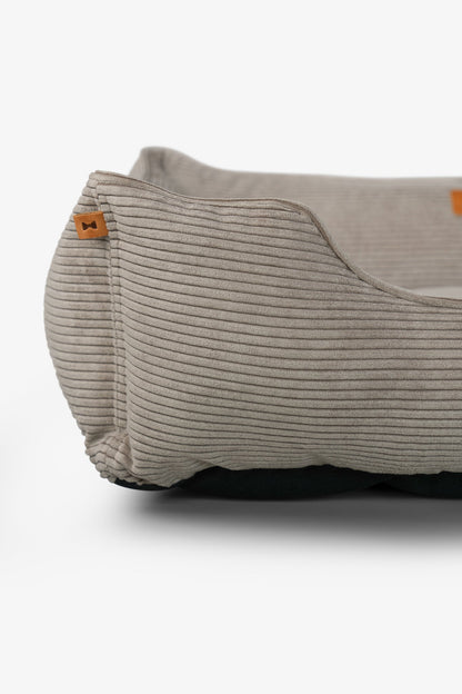 Taupe Fancy Corduroy Sleeper Pet Bed