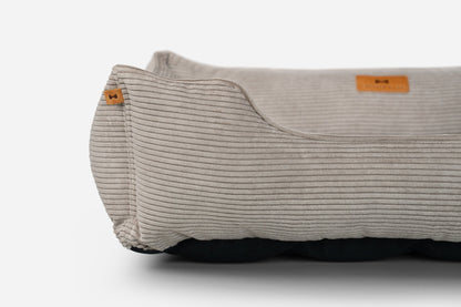 Taupe Fancy Corduroy Sleeper Pet Bed