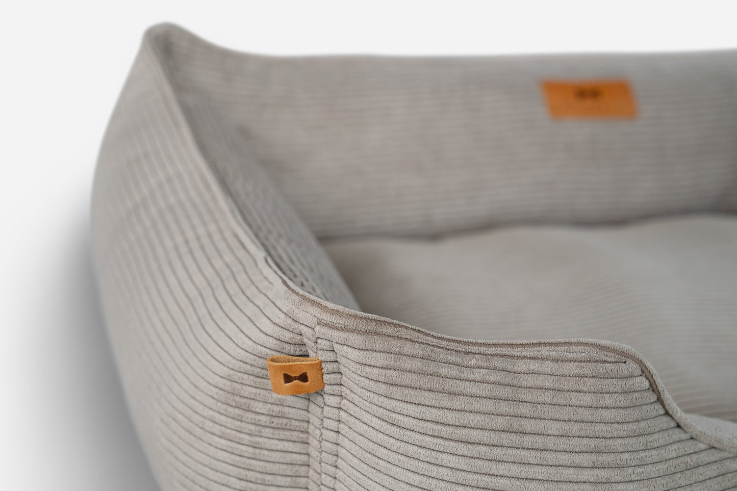 Taupe Fancy Corduroy Sleeper Pet Bed