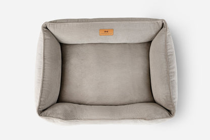 Taupe Fancy Corduroy Sleeper Pet Bed