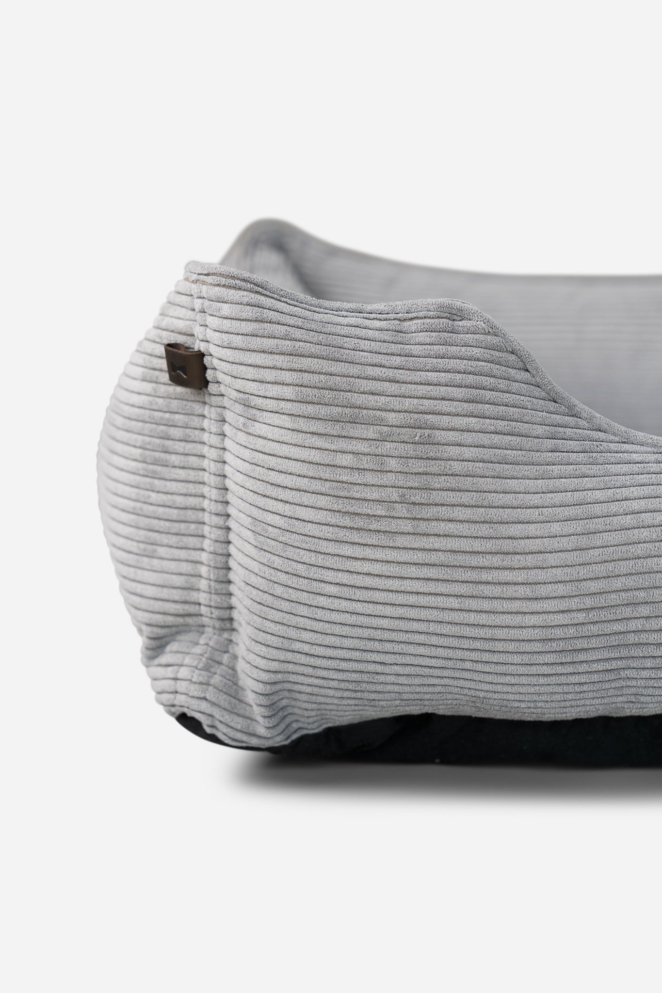 Gray Fancy Corduroy Sleeper Pet Bed