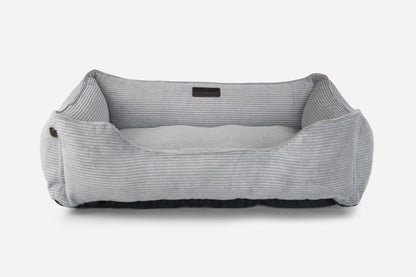 Gray Fancy Corduroy Sleeper Pet Bed