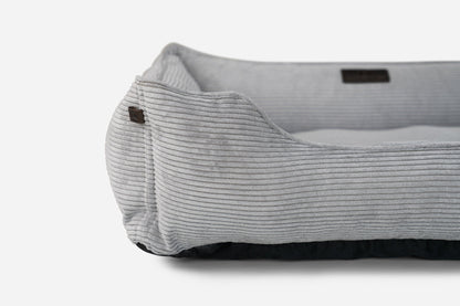 Gray Fancy Corduroy Sleeper Pet Bed