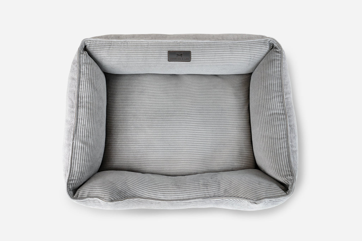 Gray Fancy Corduroy Sleeper Pet Bed